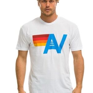 New Aviator Nation unisex white logo tee